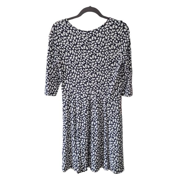 Lark & Ro Navy and White Tulip Print Dress-Size L - Picture 9 of 13